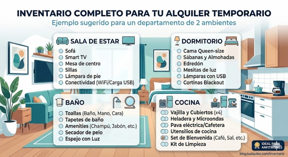 Inventario Moderno para Alquiler Temporario