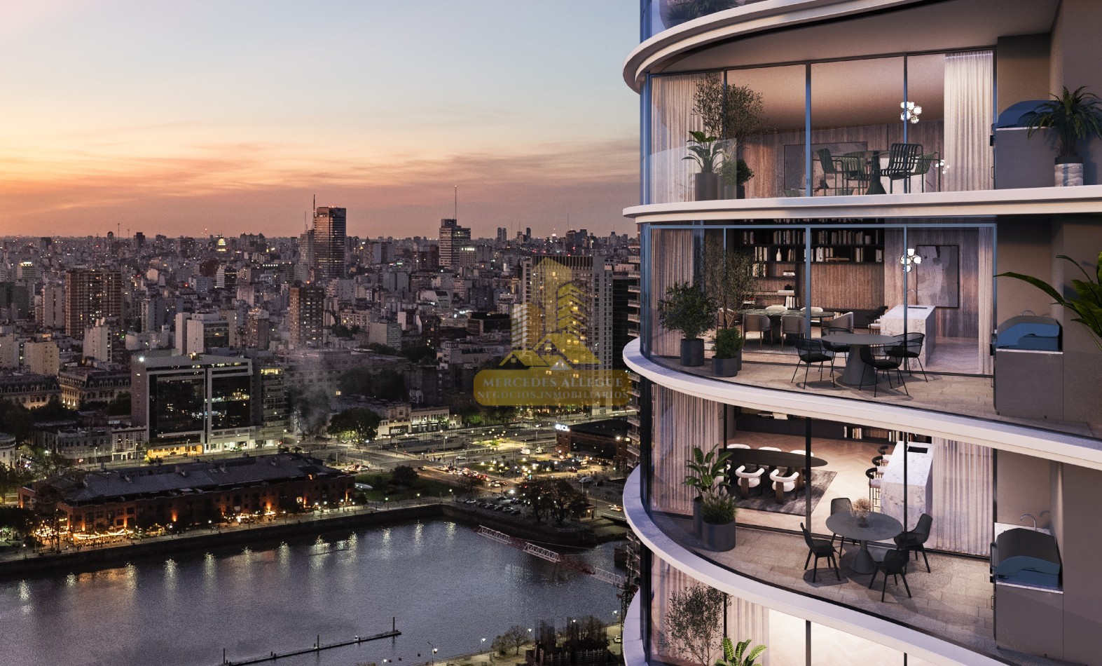 Semipiso de 4 Ambientes con Vista al Rio. Osten Tower 2 - Piso 30. Entrega Nov 2028