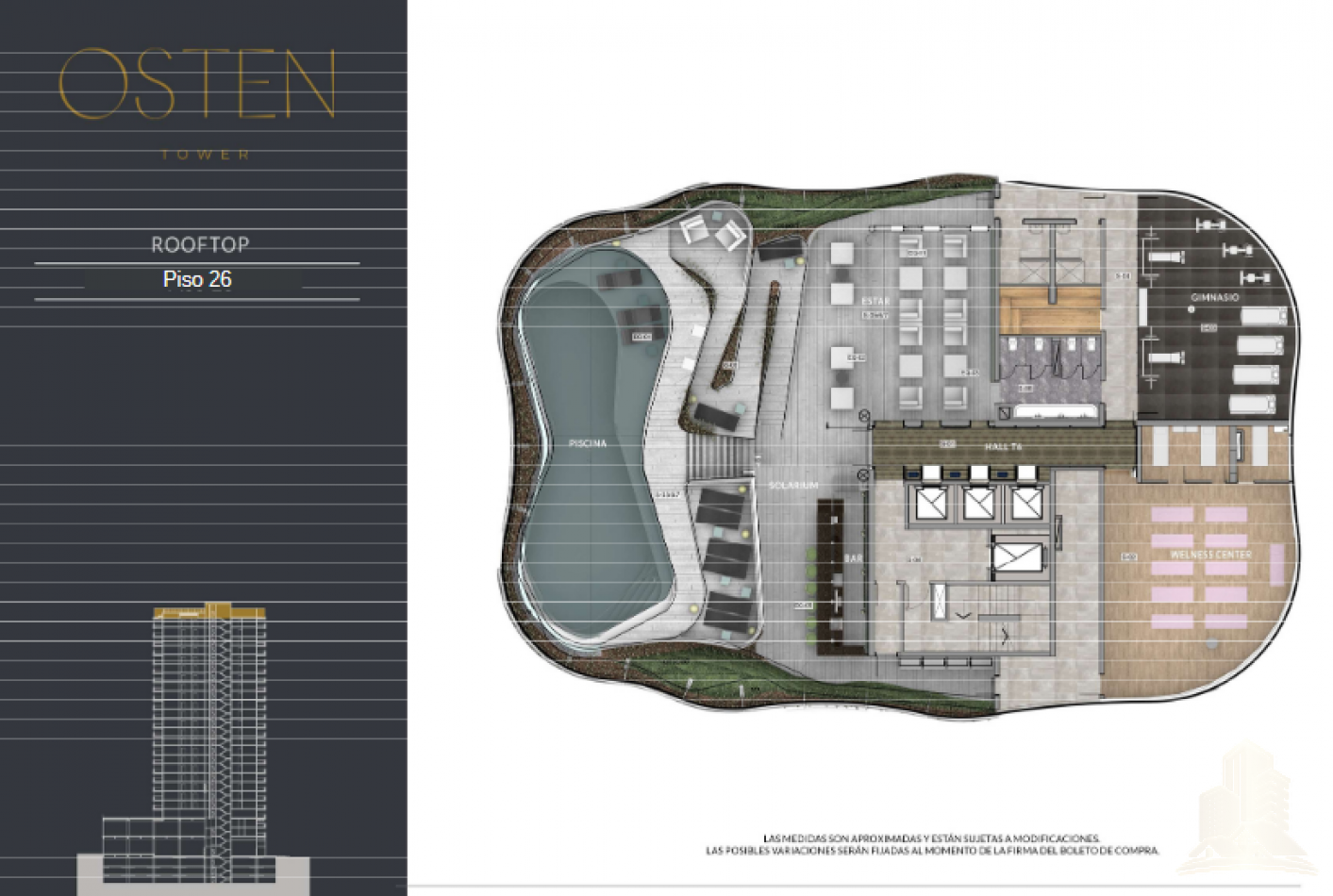 Suite en venta 2 ambientes piso 24 Osten tower