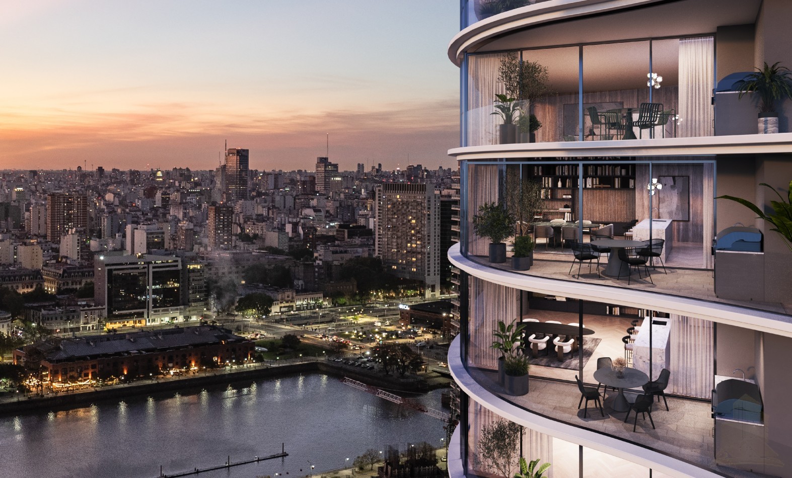 Suite en Piso 14 con Vista al Dique en Osten Tower 2