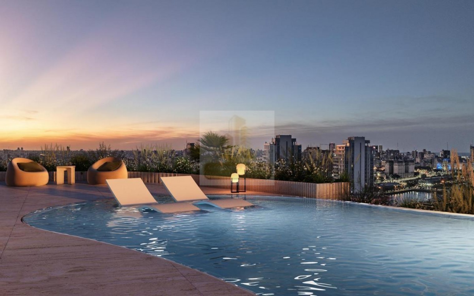 Suite en venta, 2 ambientes, piso 23 