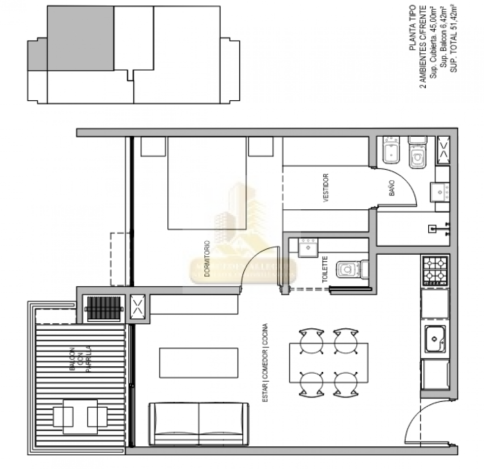 Venta Monoambiente en Villa Crespo. VIVA VERA. Entrega Junio 2027
