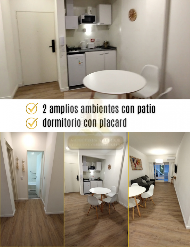 Alquiler 2 ambientes con patio. Barrio Retiro