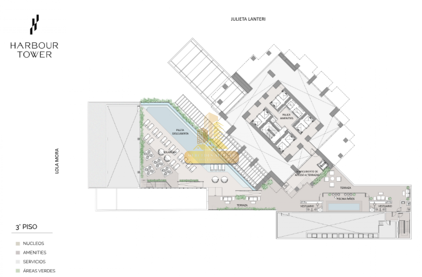 3 Ambientes de Alta Gama en Piso 21 — Torre Harbour, Puerto Madero