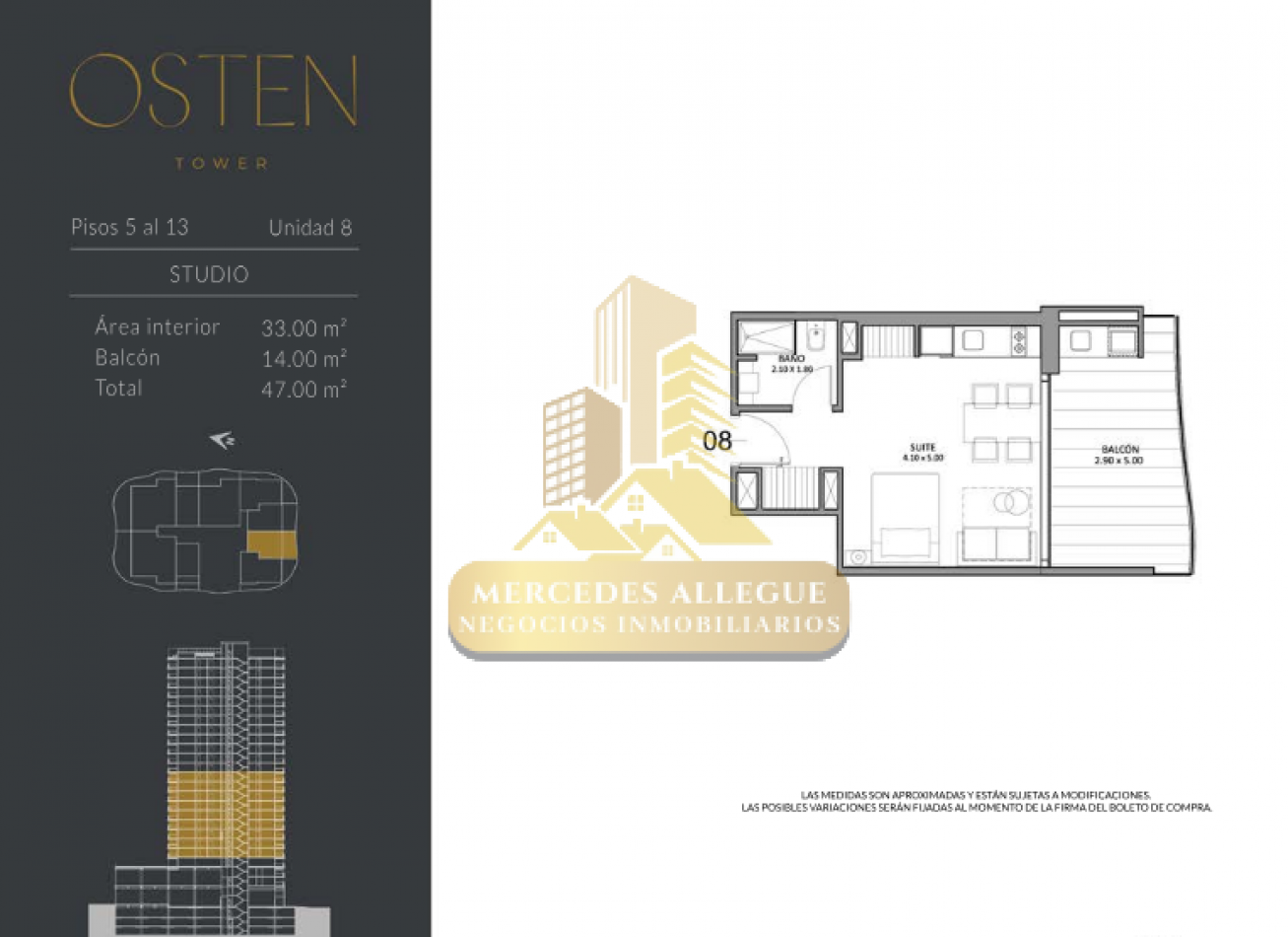 Suite en VENTA OSTEN TOWER, piso 9