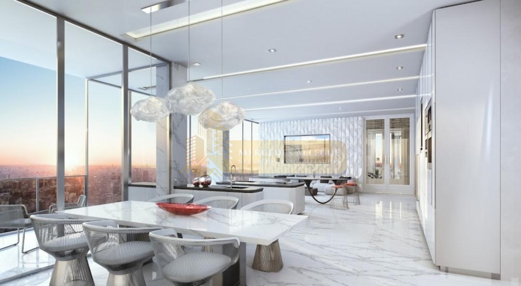 2 ambientes en piso 42 - Torre Harbour, Puerto Madero Vista al parque y al Rio 