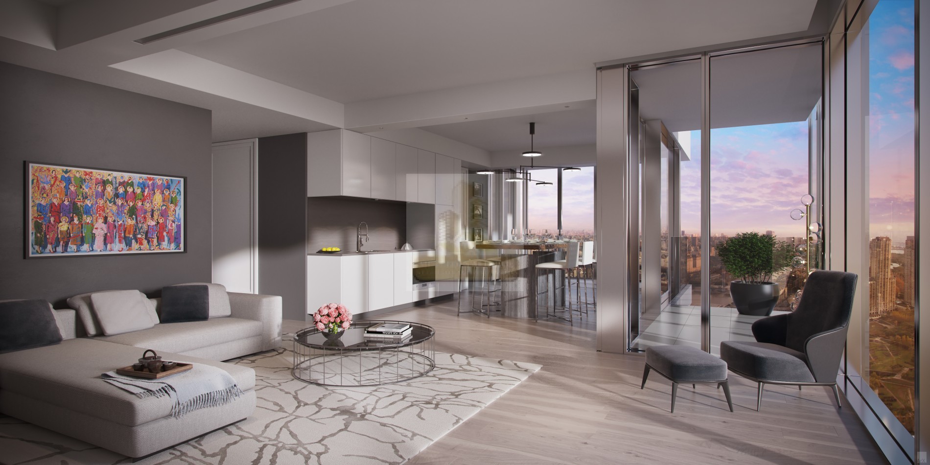 2 ambientes en Piso 40 Torre Harbour