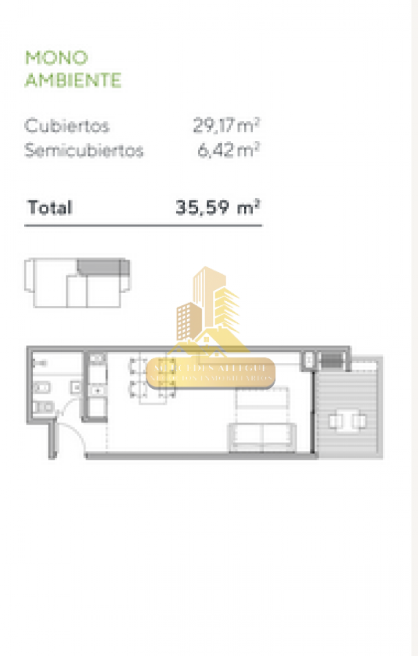 Venta Monoambiente en Villa Crespo. VIVA VERA. Entrega Junio 2026