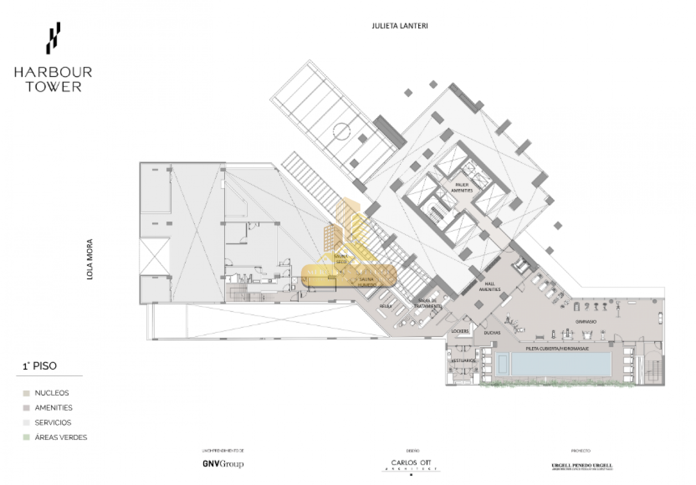3 Ambientes de Alta Gama en Piso 21 — Torre Harbour, Puerto Madero