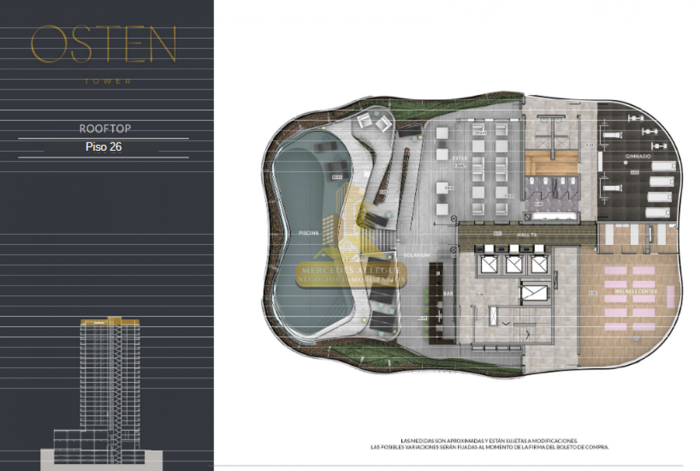 Suite en venta 2 ambientes piso 24 Osten tower