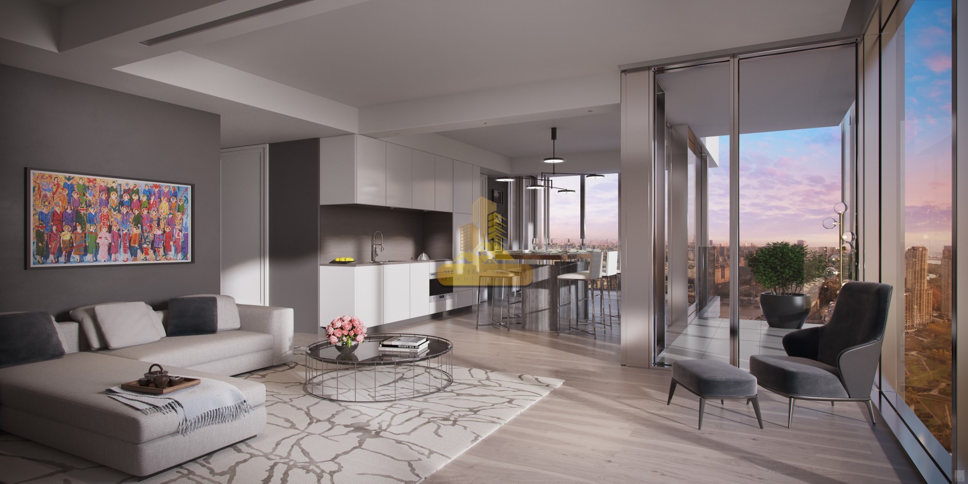2 ambientes en Piso 40 Torre Harbour