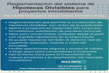 Hipotecas Divisibles en Desarrollos Inmobiliarios