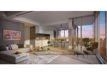 2 ambientes en piso 42 - Torre Harbour, Puerto Madero Vista al parque y al Rio 